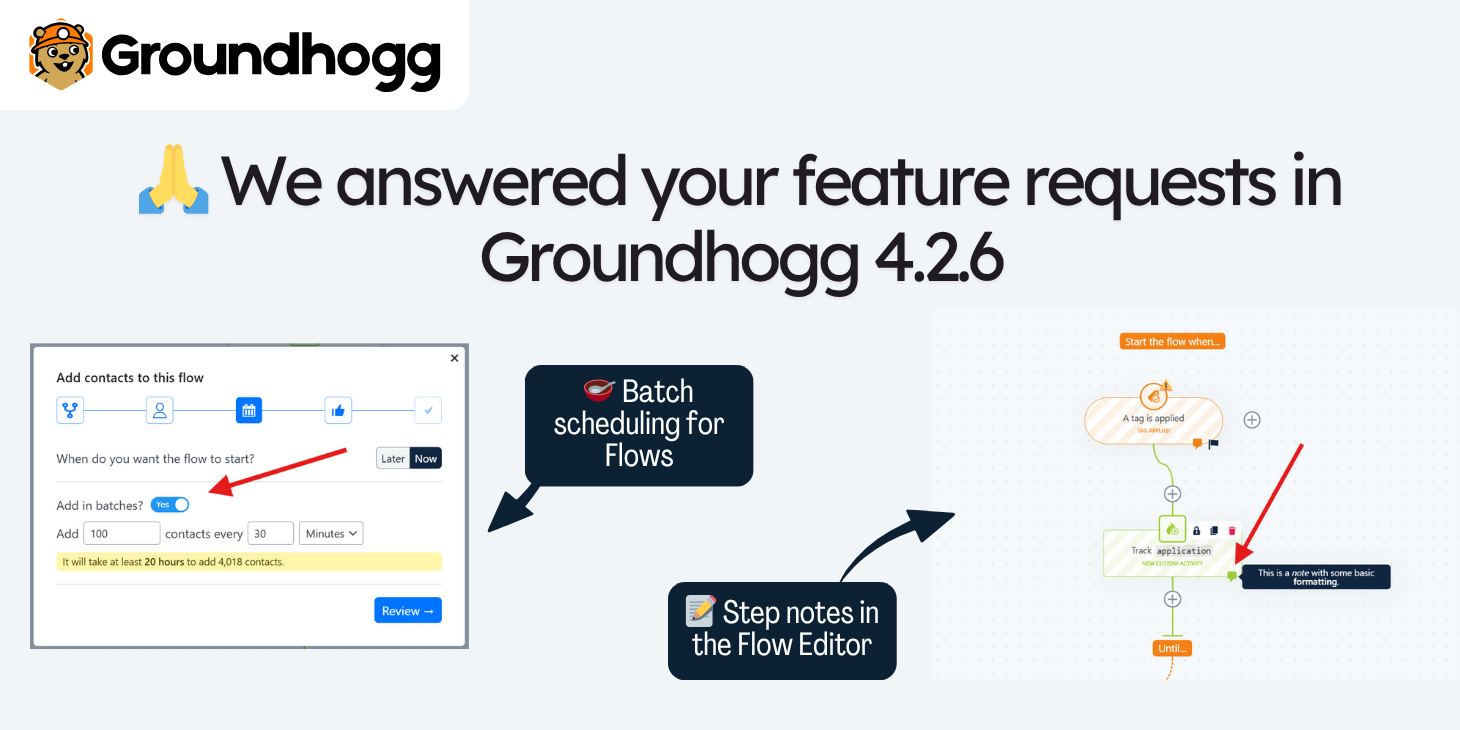 🙏 We answered your feature requests in Groundhogg 4.2.6 update